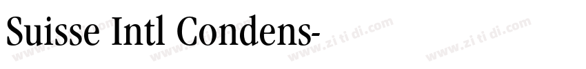 Suisse Intl Condens字体转换